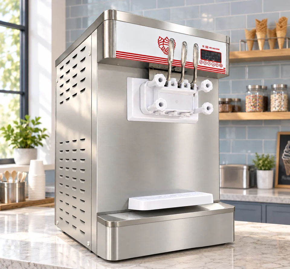 Countertop Soft Serve Machine · 18–25 L/h in an illustrative application setting