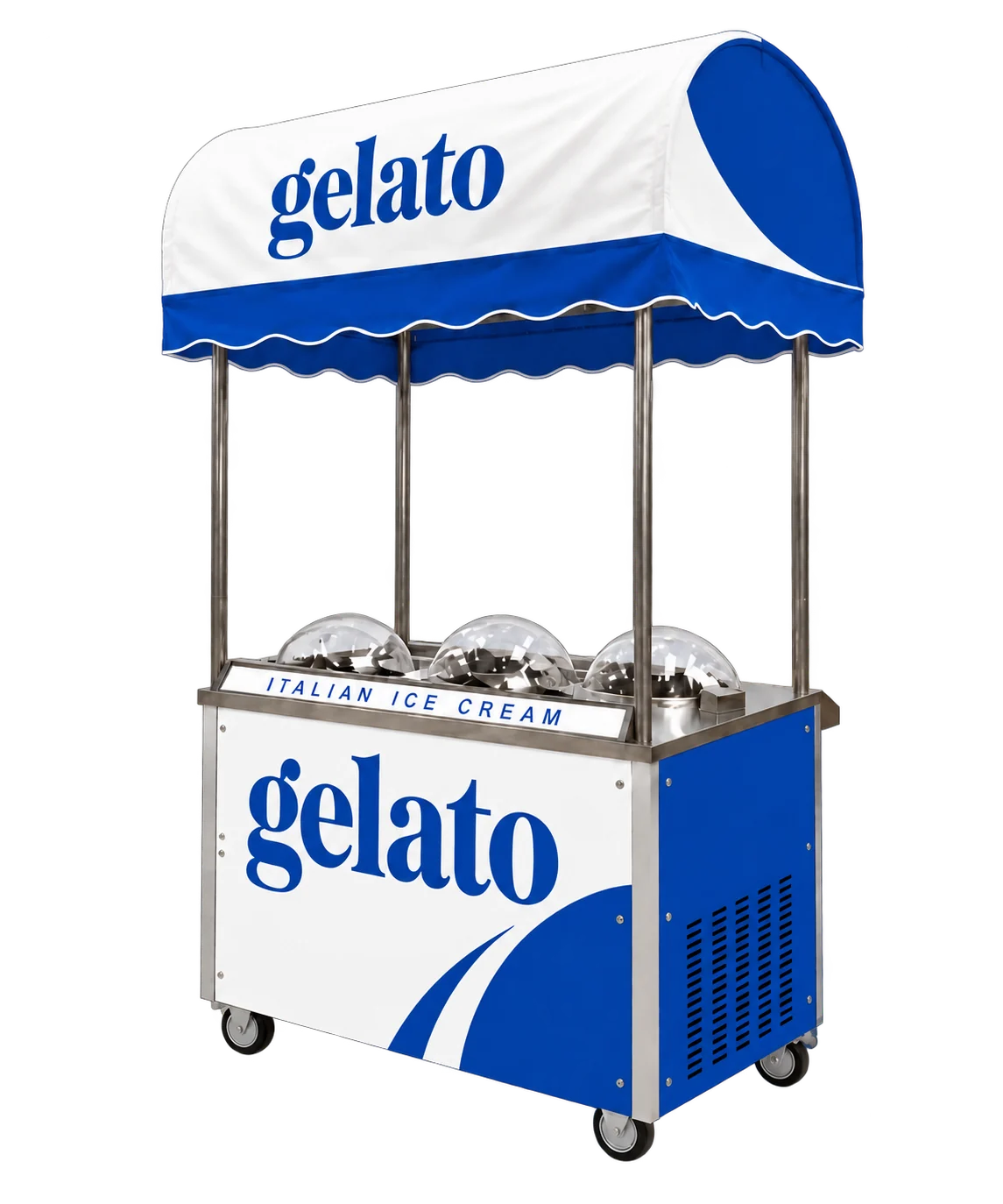 Wellcooling 4-cylinder gelato machine with canopy