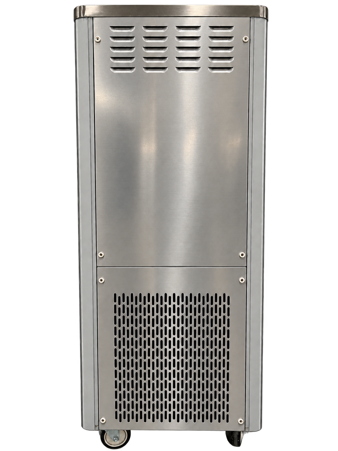 Full rear view of the finished steel cabinet.