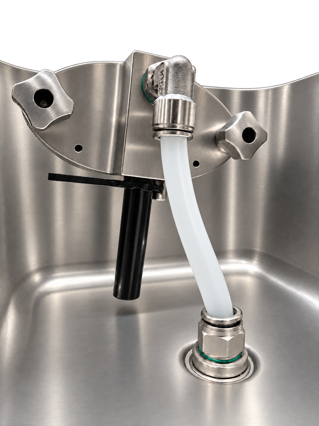 Close-up of the optional air-pump assembly.
